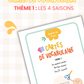 Cartes de vocabulaire-THÈME 1 : LES 4 SAISONS