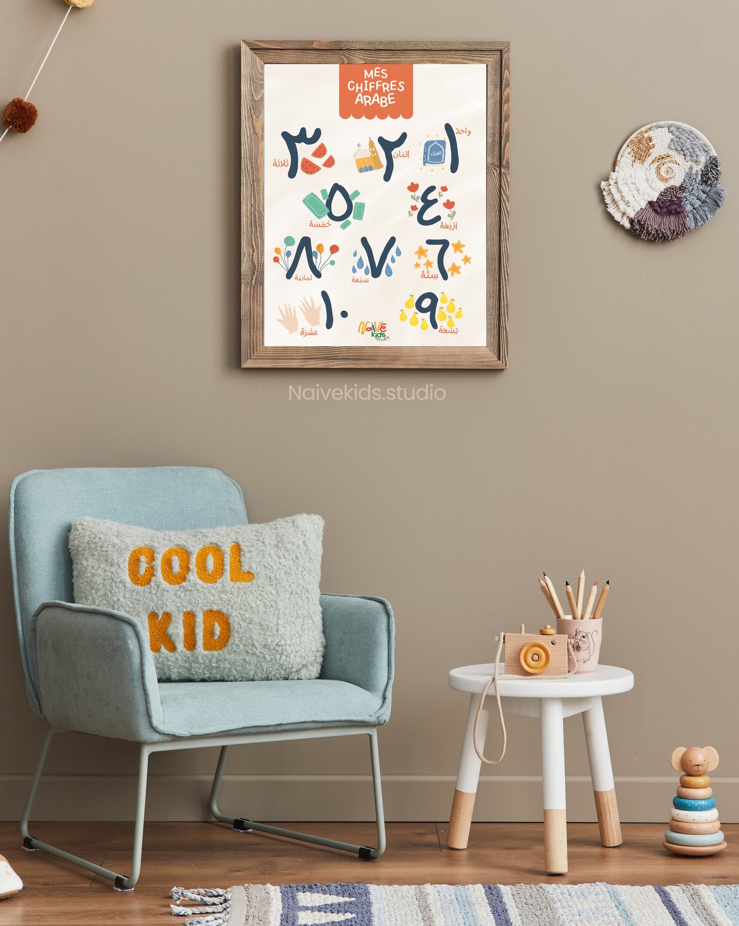 Affiche PDF des chiffres arabe de 1 à 10