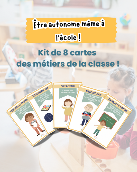 Cartes "Les métiers de la classe"