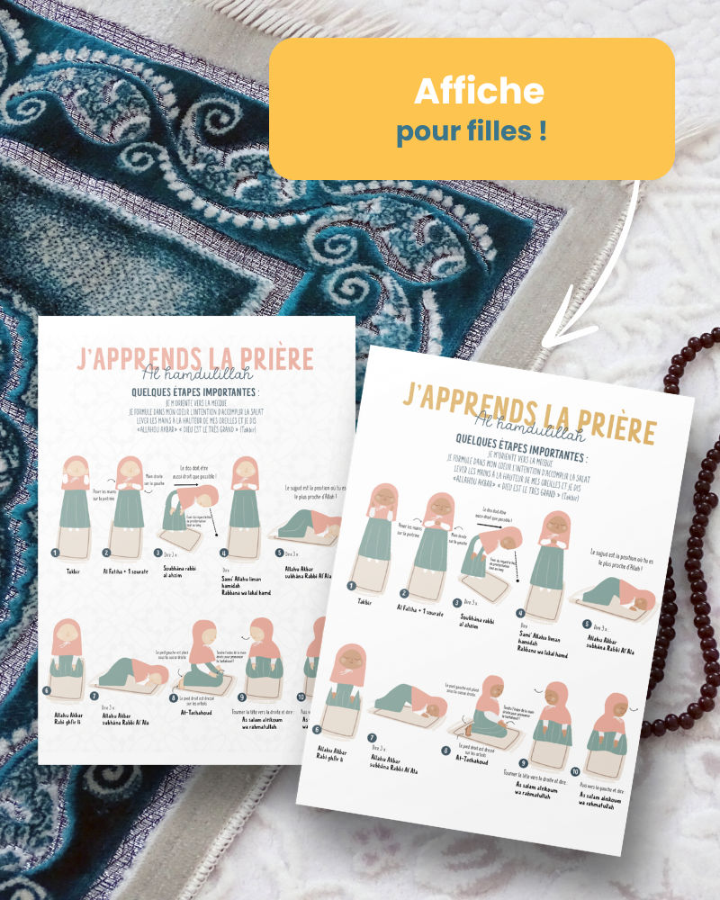 Affiche "j'apprends la prière"